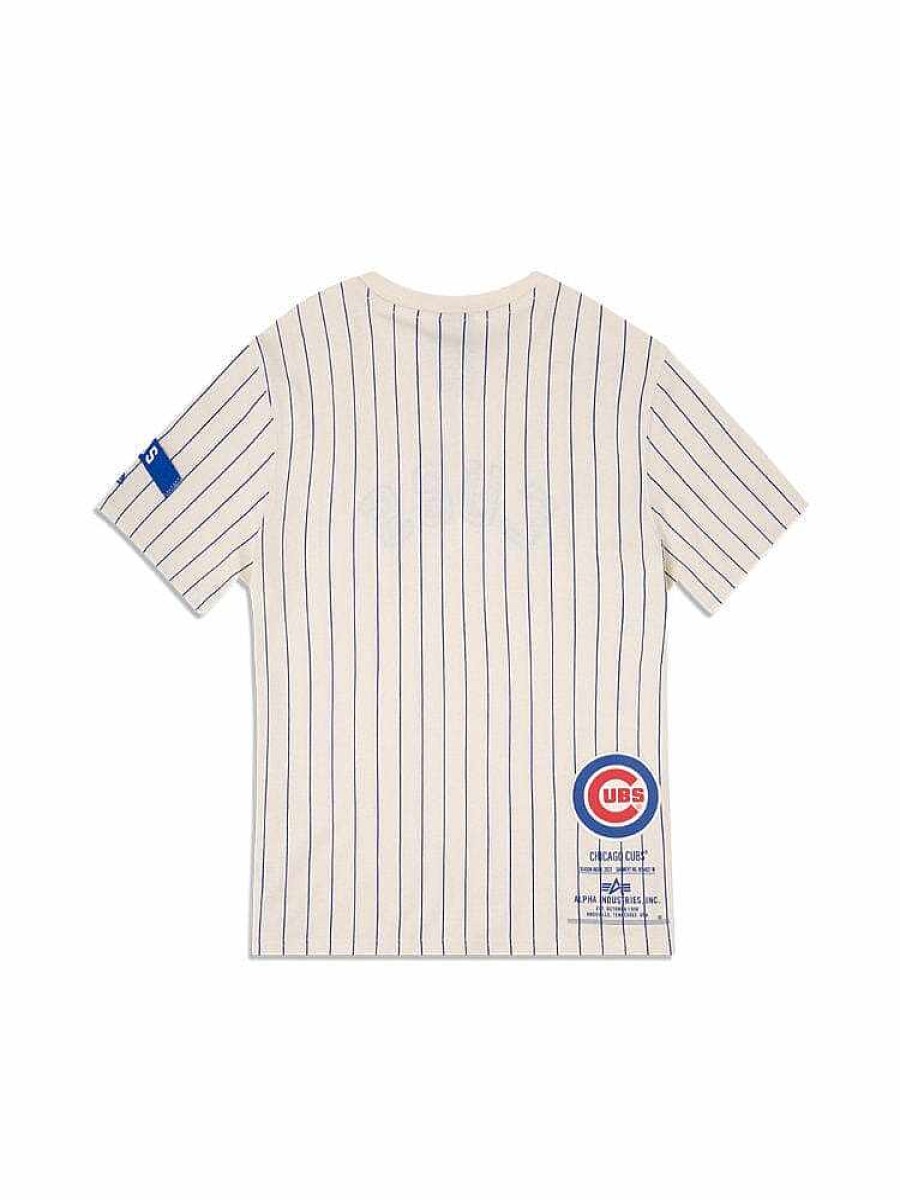 Mlb Alpha Industries Mlb X Alpha X New Era Hoodies, T-Shirts Und Shorts | Chicago Cubs X Alpha X New Era T-Shirt Weis