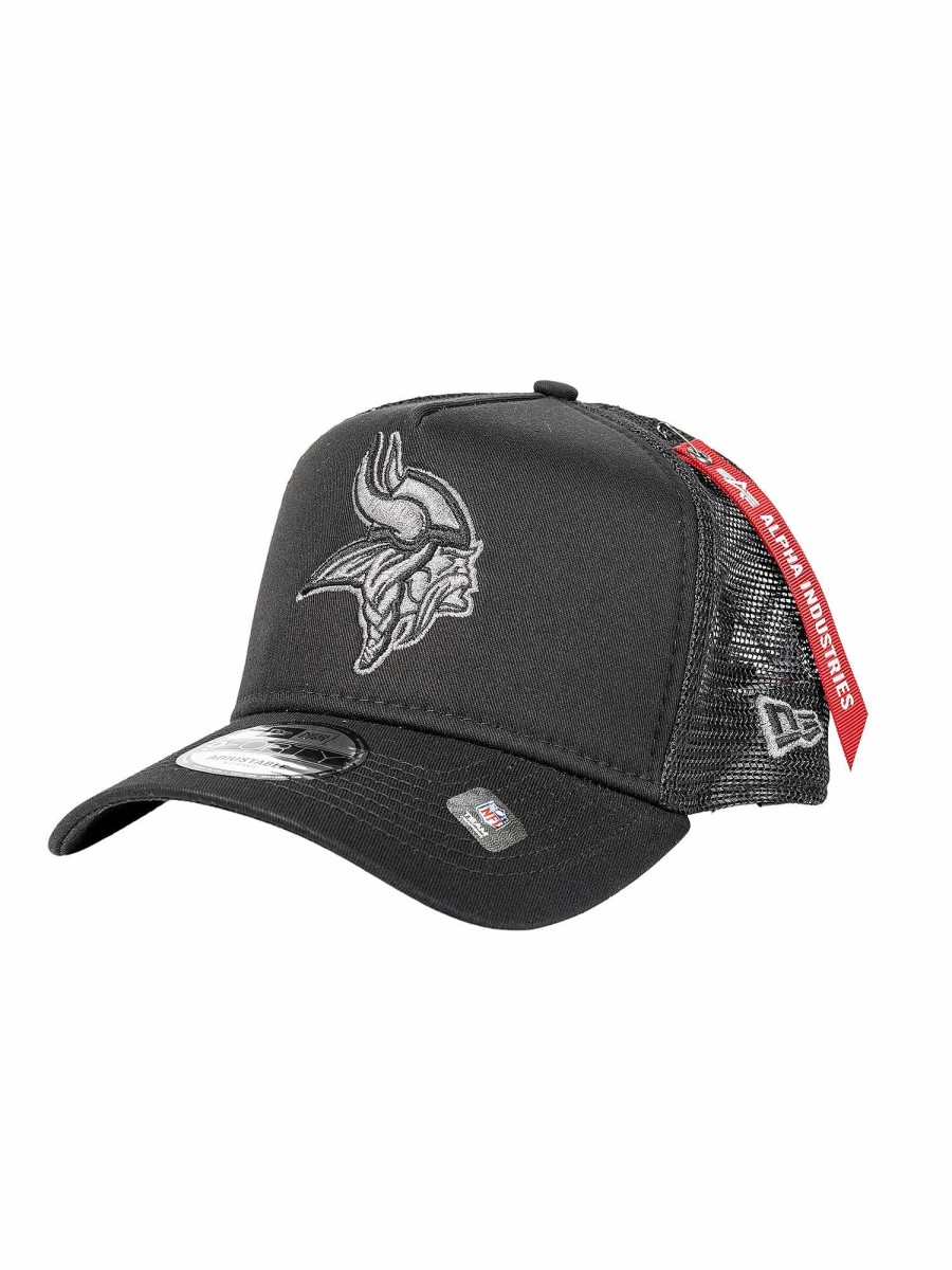 Nfl Alpha Industries Nfl X Alpha X New Era Kappen | Minnesota Vikings X Alpha X New Era 940 Kappe Schwarz