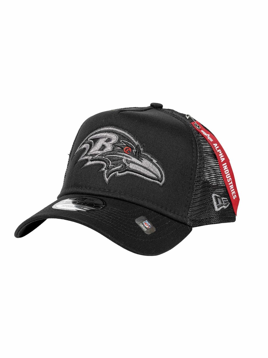 Nfl Alpha Industries Nfl X Alpha X New Era Kappen | Baltimore Ravens X Alpha X New Era 940 Kappe Schwarz