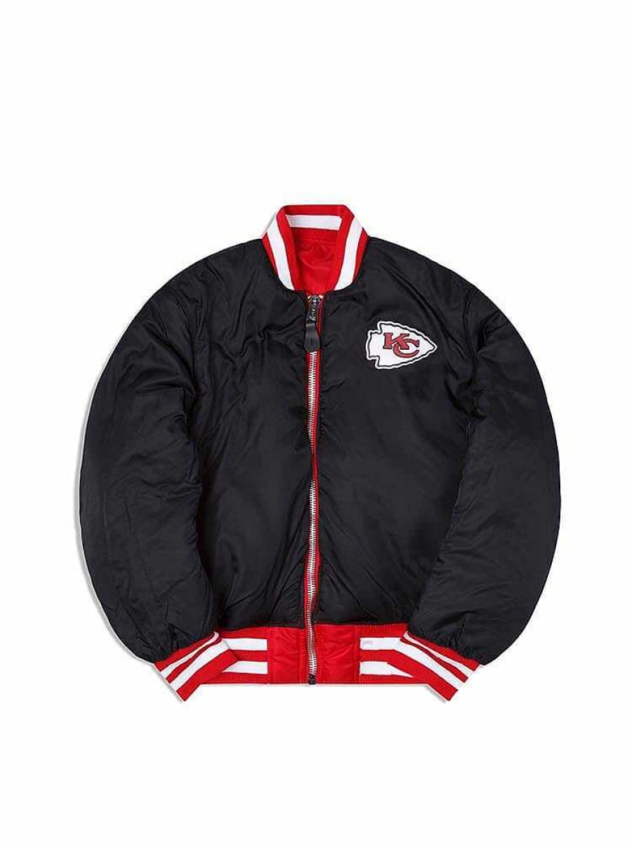 Nfl Alpha Industries Nfl X Alpha X New Era Bomberjacken | Kansas Chiefs X Alpha X New Era Ma-1 Bomberjacke Geschwindigkeit Rot