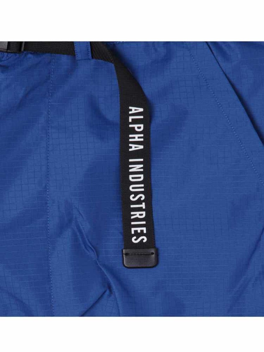 Nba Alpha Industries Nba X Alpha X New Era Hoodies, T-Shirts Und Shorts | Nylon-Shorts Der Golden State Warriors X Alpha X New Era Blau