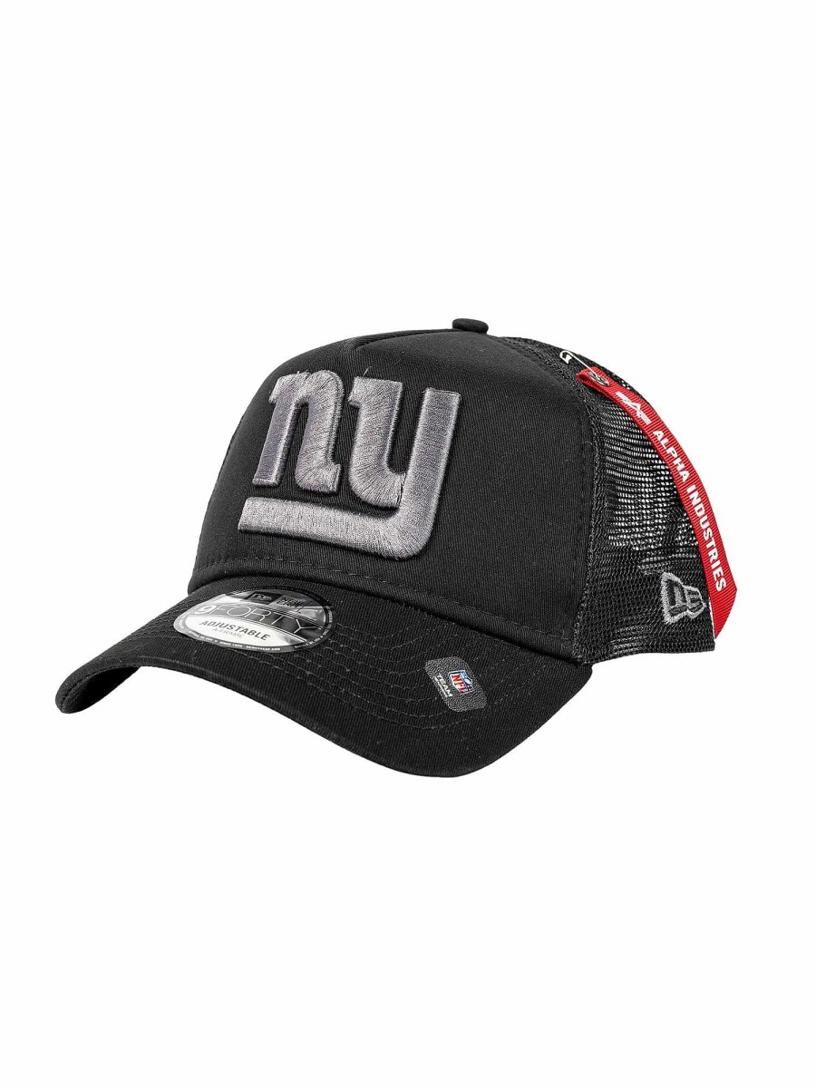 Nfl Alpha Industries Nfl X Alpha X New Era Kappen | New York Giants X Alpha X New Era 940 Kappe Schwarz