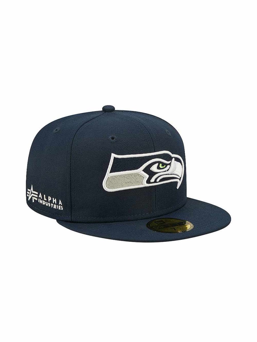 Nfl Alpha Industries Nfl X Alpha X New Era Kappen | Seattle Seahawks X Alpha X New Era 59Fifty Fitted Cap Dunkelblau