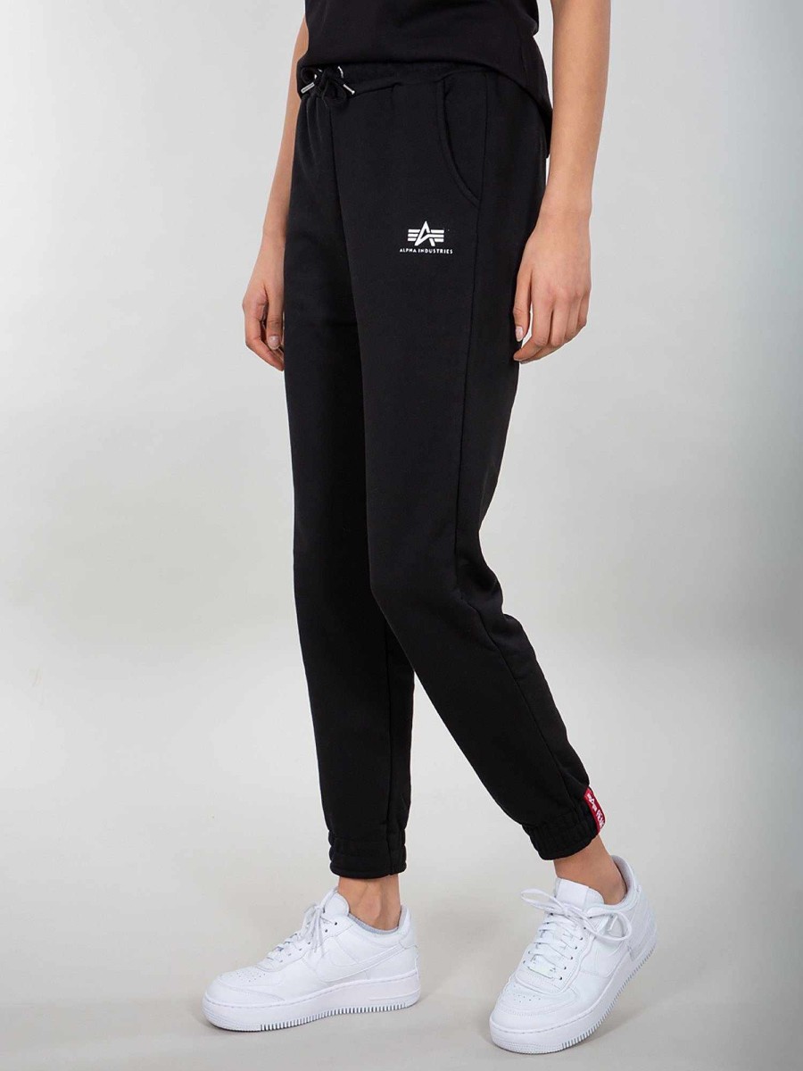 Frauen Alpha Industries Hose | Basic Jogger Small Logo W Schwarz