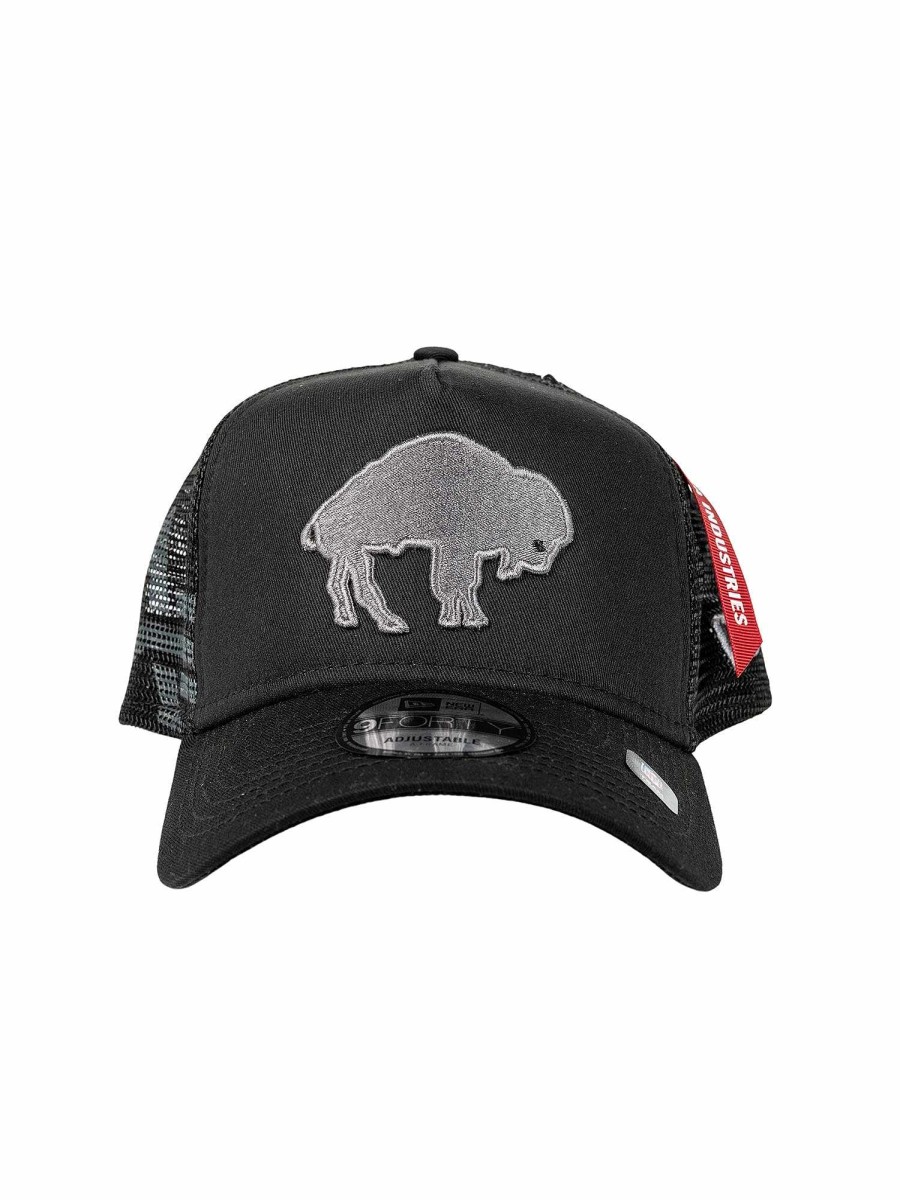 Nfl Alpha Industries Nfl X Alpha X New Era Kappen | Buffalo Bills X Alpha X New Era 940 Kappe (Historisches Logo) Schwarz