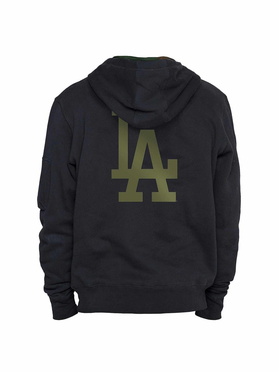 Mlb Alpha Industries Mlb X Alpha X New Era Hoodies, T-Shirts Und Shorts | Los Angeles Dodgers X Alpha X New Era Kapuzenpullover Schwarz