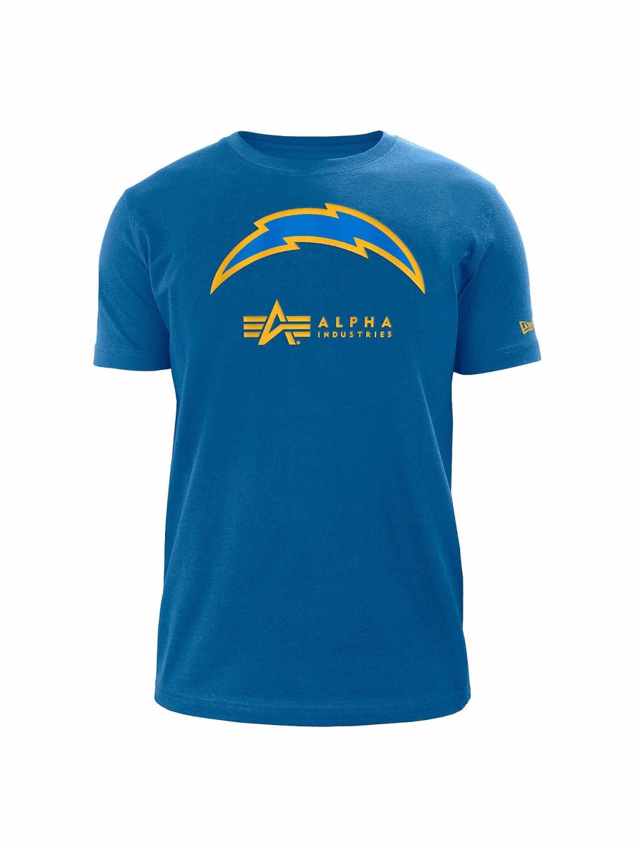 Nfl Alpha Industries Nfl X Alpha X New Era T-Shirts | Los Angeles Chargers X Alpha X New Era T-Shirt Blau