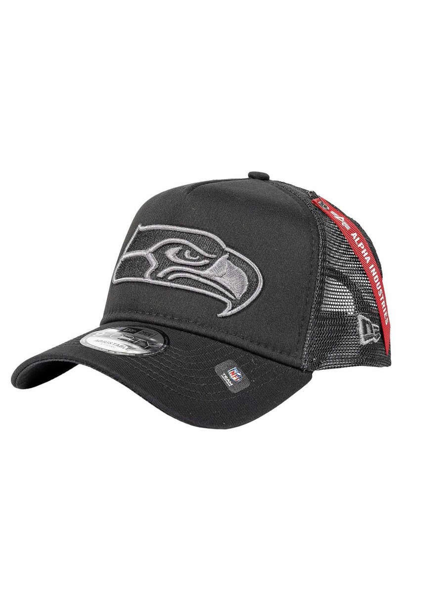 Nfl Alpha Industries Nfl X Alpha X New Era Kappen | Seattle Seahawks X Alpha X New Era 940 Kappe Schwarz