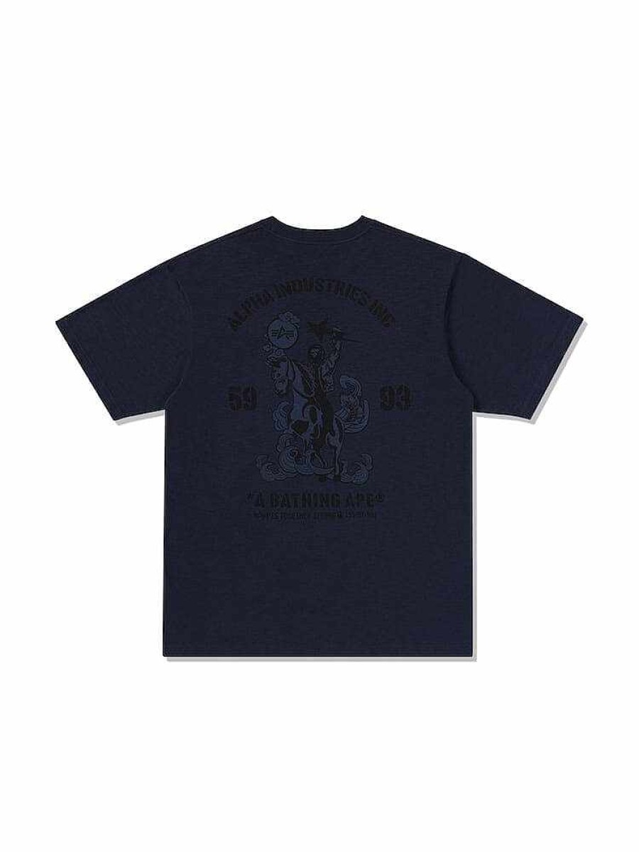 Manner Alpha Industries T-Shirts | Alpha X Bape T-Shirt