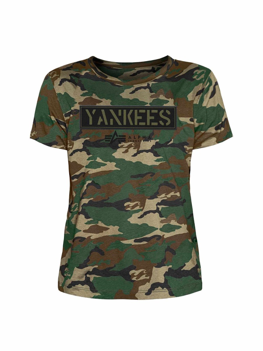 Mlb Alpha Industries Mlb X Alpha X New Era Hoodies, T-Shirts Und Shorts | New York Yankees X Alpha X New Era T-Shirt W Camo