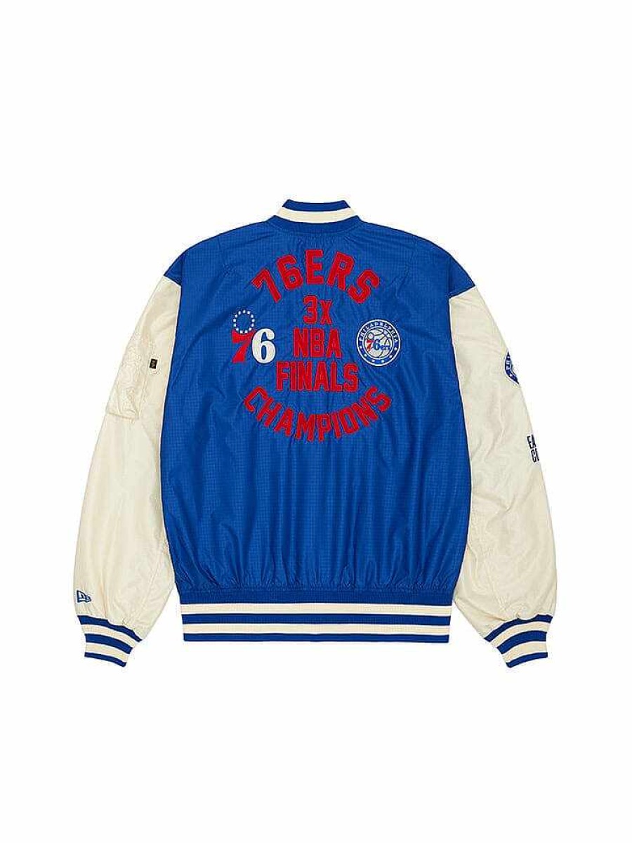 Nba Alpha Industries Nba X Alpha X New Era Bomberjacken | Philadelphia 76Ers X Alpha X New Era L-2B Bomberjacke Marine