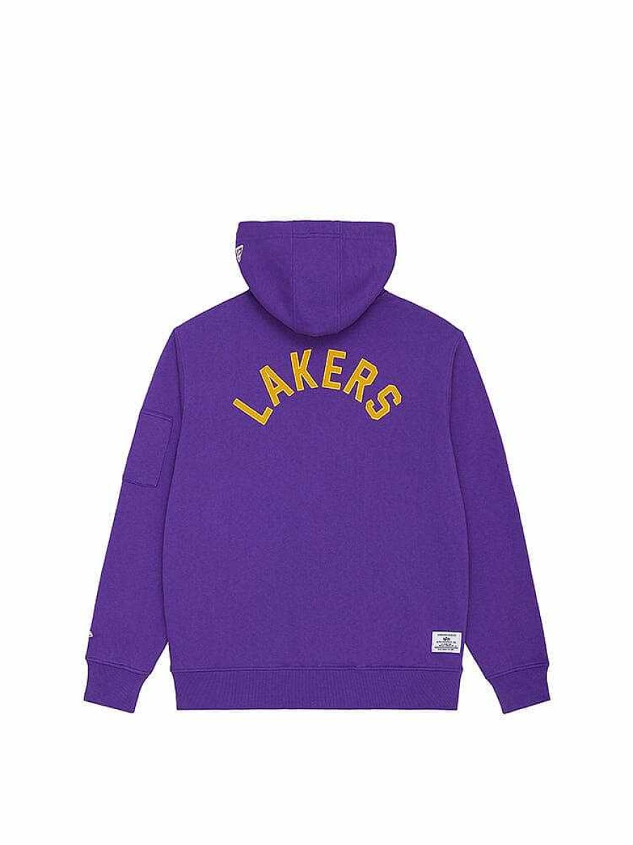 Nba Alpha Industries Nba X Alpha X New Era Hoodies, T-Shirts Und Shorts | Los Angeles Lakers X Alpha X New Era Kapuzenpullover Lila