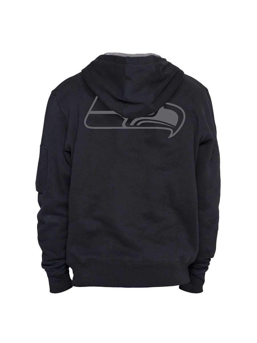 Nfl Alpha Industries Nfl X Alpha X New Era Kapuzenpullover | Seattle Seahawks X Alpha X New Era Kapuzenpullover Schwarz