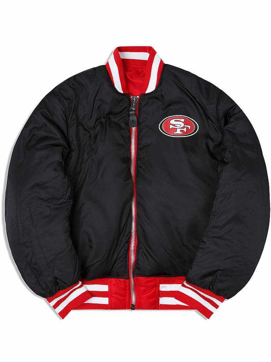 Nfl Alpha Industries Nfl X Alpha X New Era Bomberjacken | San Francisco 49Ers X Alpha X New Era Ma-1 Bomberjacke Geschwindigkeit Rot