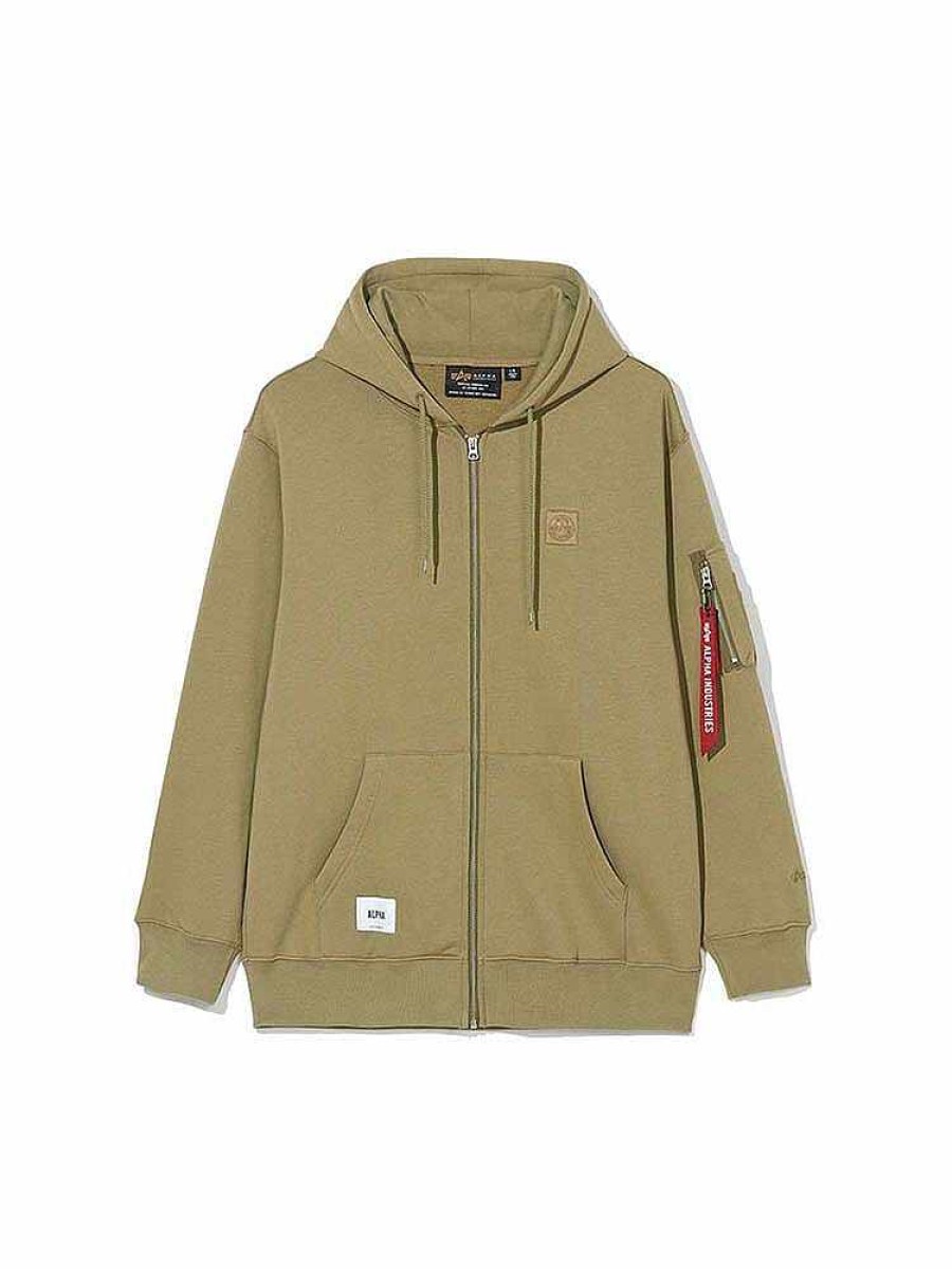 Manner Alpha Industries Hoodies + Sweatshirts | Unfrm-Kapuzenpullover Mit Reisverschluss