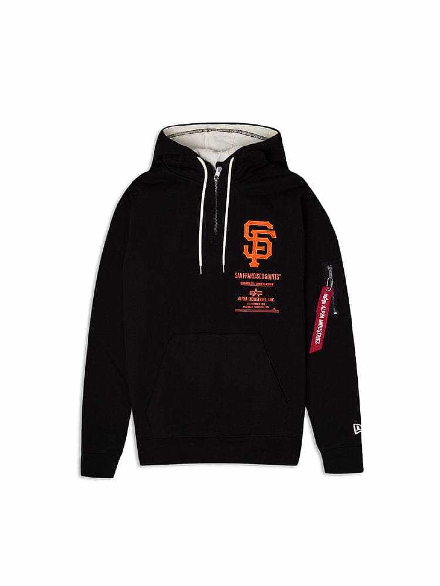 Mlb Alpha Industries Mlb X Alpha X New Era Hoodies, T-Shirts Und Shorts | San Francisco Giants X Alpha X New Era Kapuzenpullover Schwarz